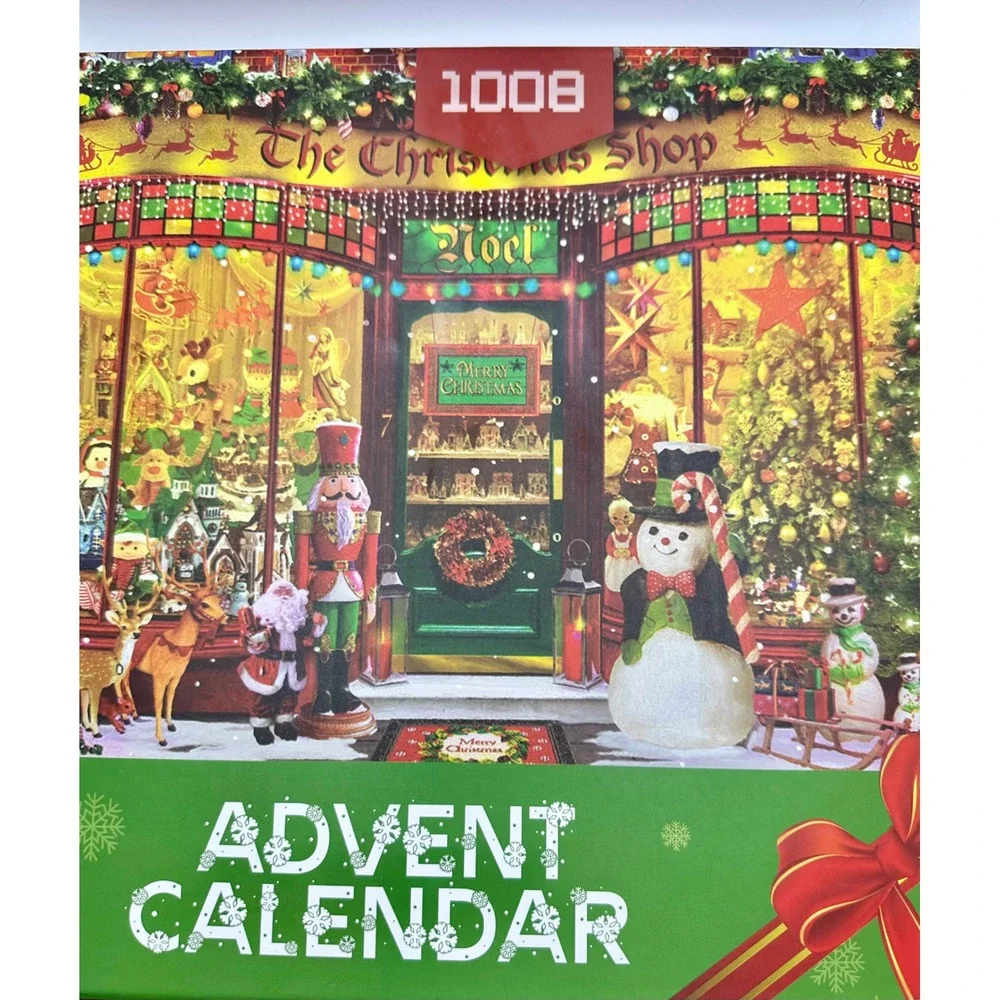 1008 Piece Christmas Shop Advent Calendar Jigsaw Puzzle Boxed Holiday‎ Fun